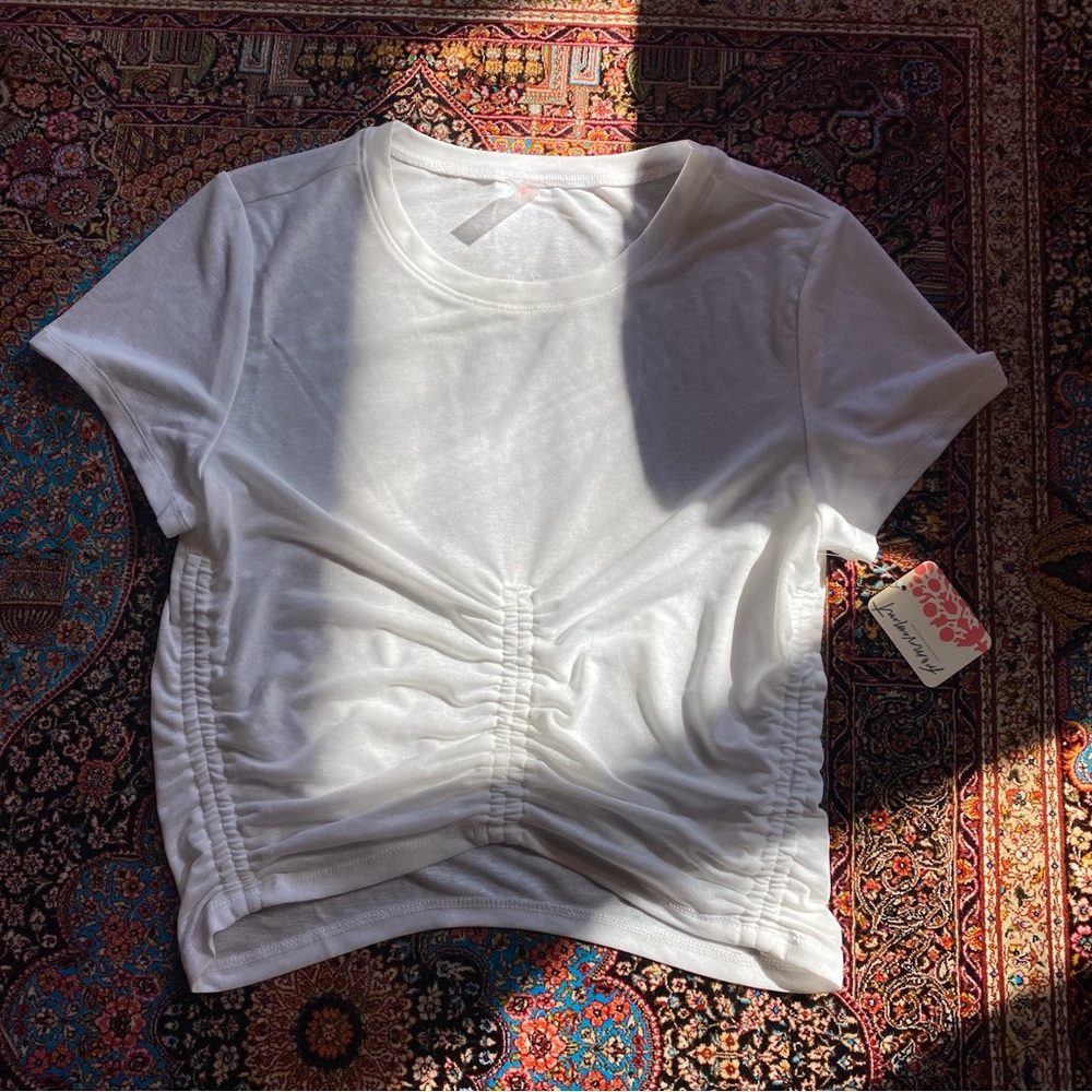 Free People Mile a Minute Short Sleeve Tee